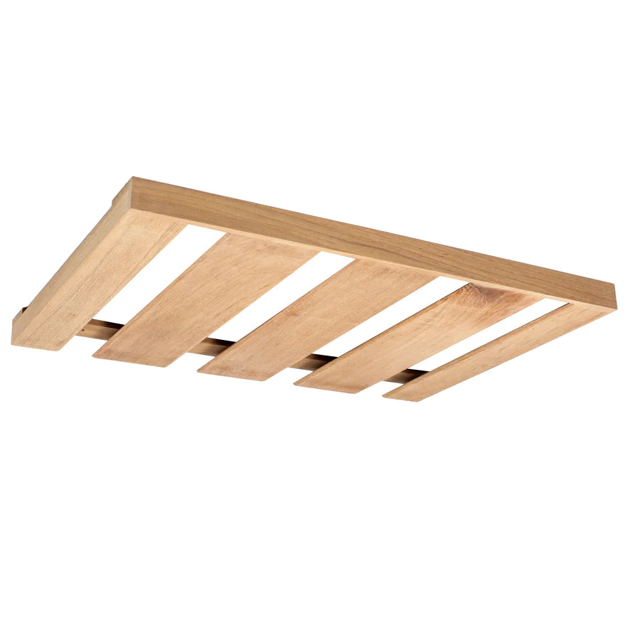 16-5/8" Premium Grade Teak Overhead Wineglass Rack