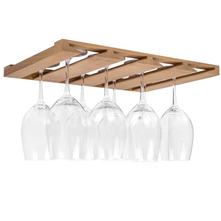 16-5/8" Premium Grade Teak Overhead Wineglass Rack