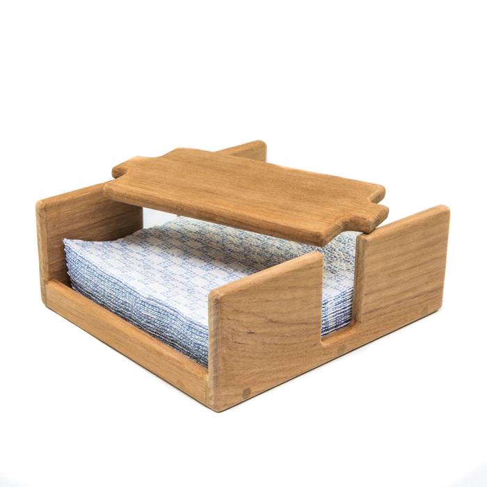7-3/8" Premium Grade Teak Stay-Put Napkin Holder