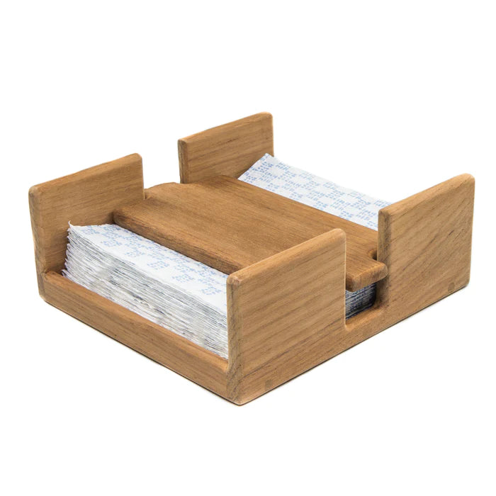 7-3/8" Premium Grade Teak Stay-Put Napkin Holder