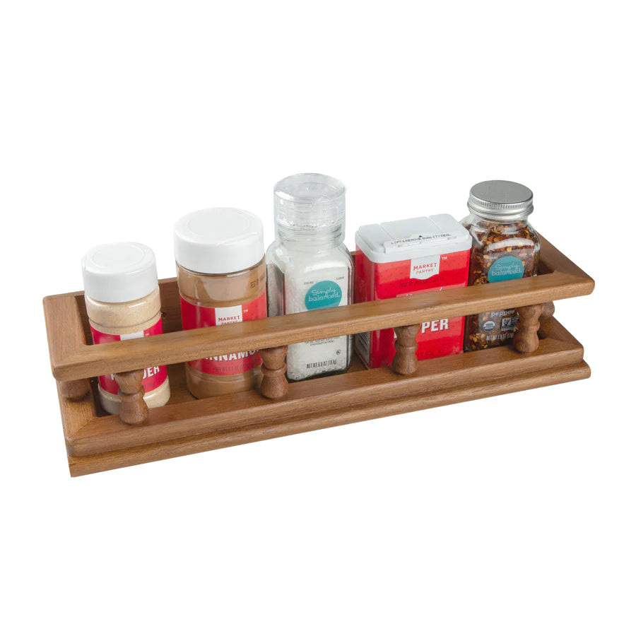 14" Premium Grade Teak Small Spice Rack