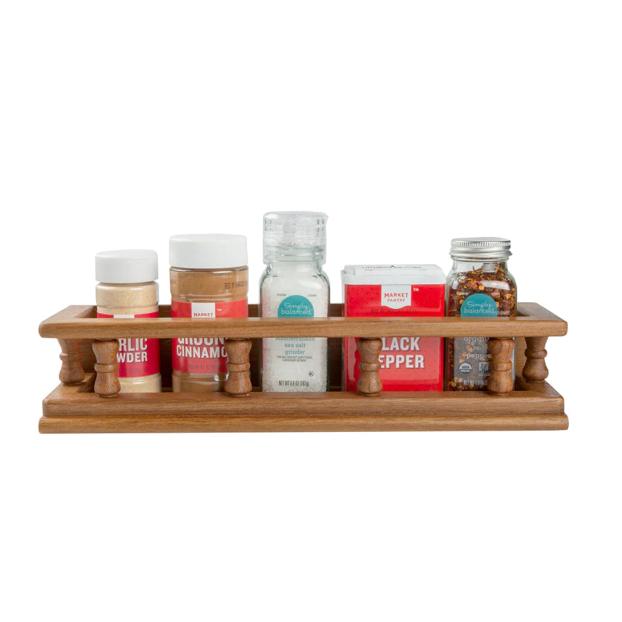 14" Premium Grade Teak Small Spice Rack