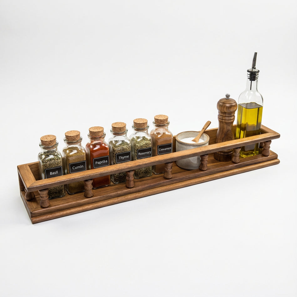 23-3/8" Premium Grade Teak Large Spice Rack