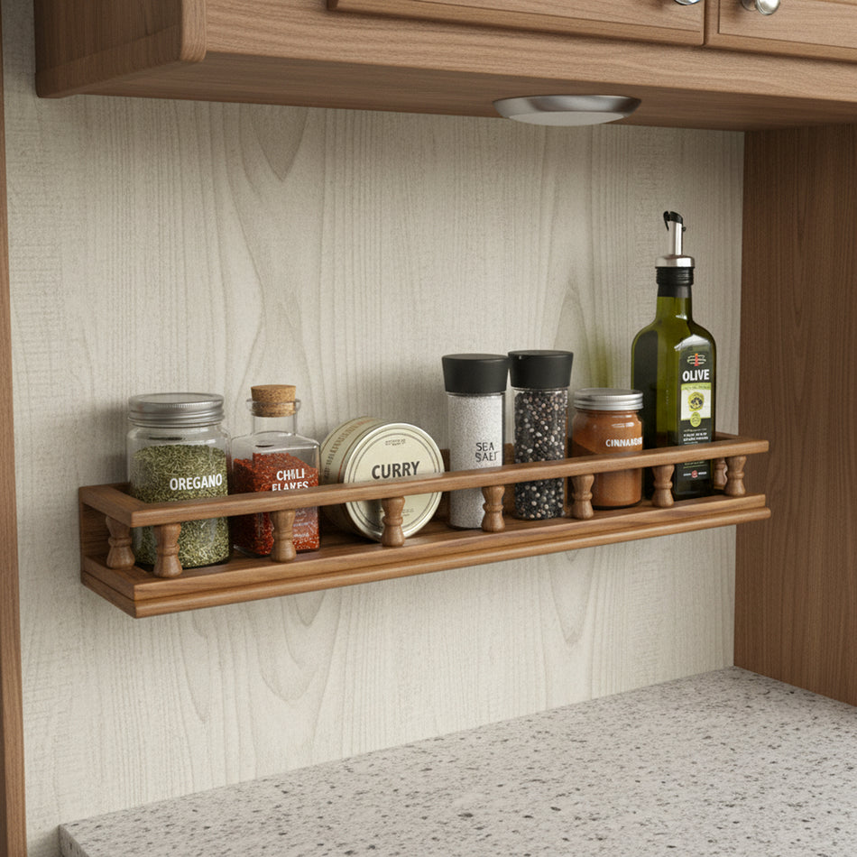 23-3/8" Premium Grade Teak Large Spice Rack