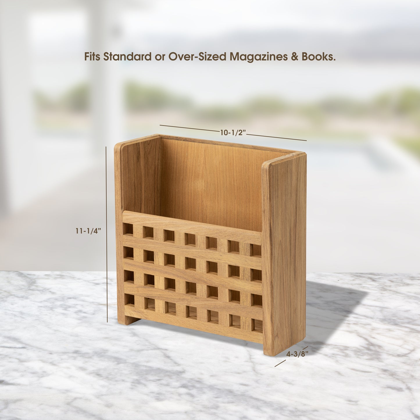 Grate Front Magazine Rack