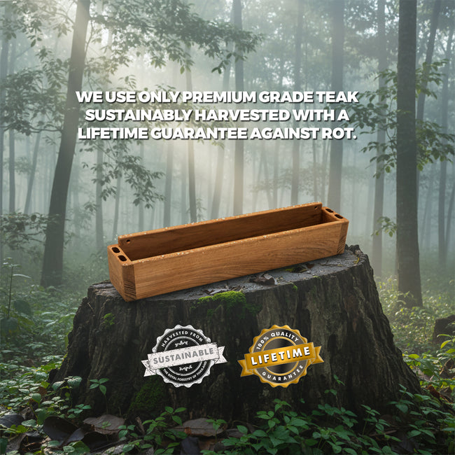 17-1/2" Premium Grade Teak Navigation Tray