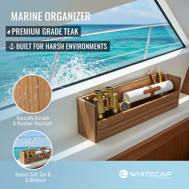 16-3/4" Premium Grade Teak Navigation Rack