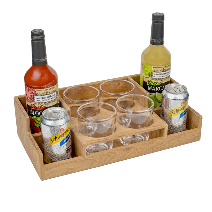 17-3/4" Premium Grade Teak Bar Rack