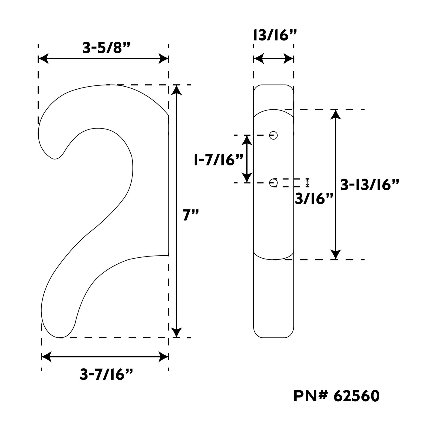 7" Premium Grade Teak Utility Hook