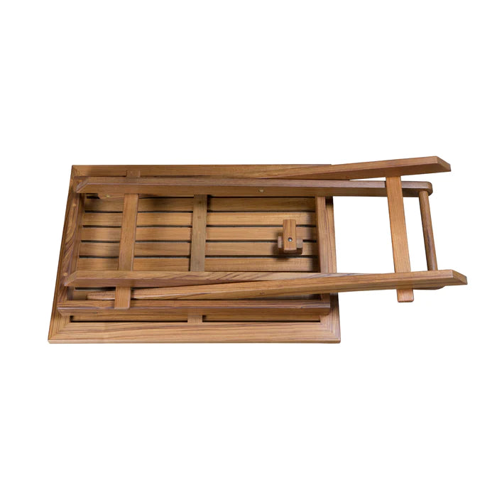 27-1/2" Premium Grade Teak Folding Slat Table
