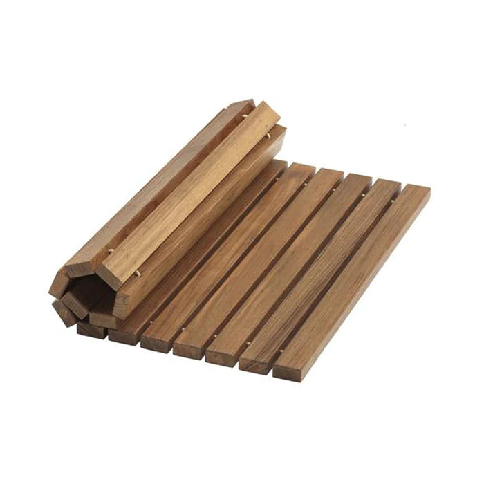 19-1/2" Premium Grade Teak Roll Up Shower Mat