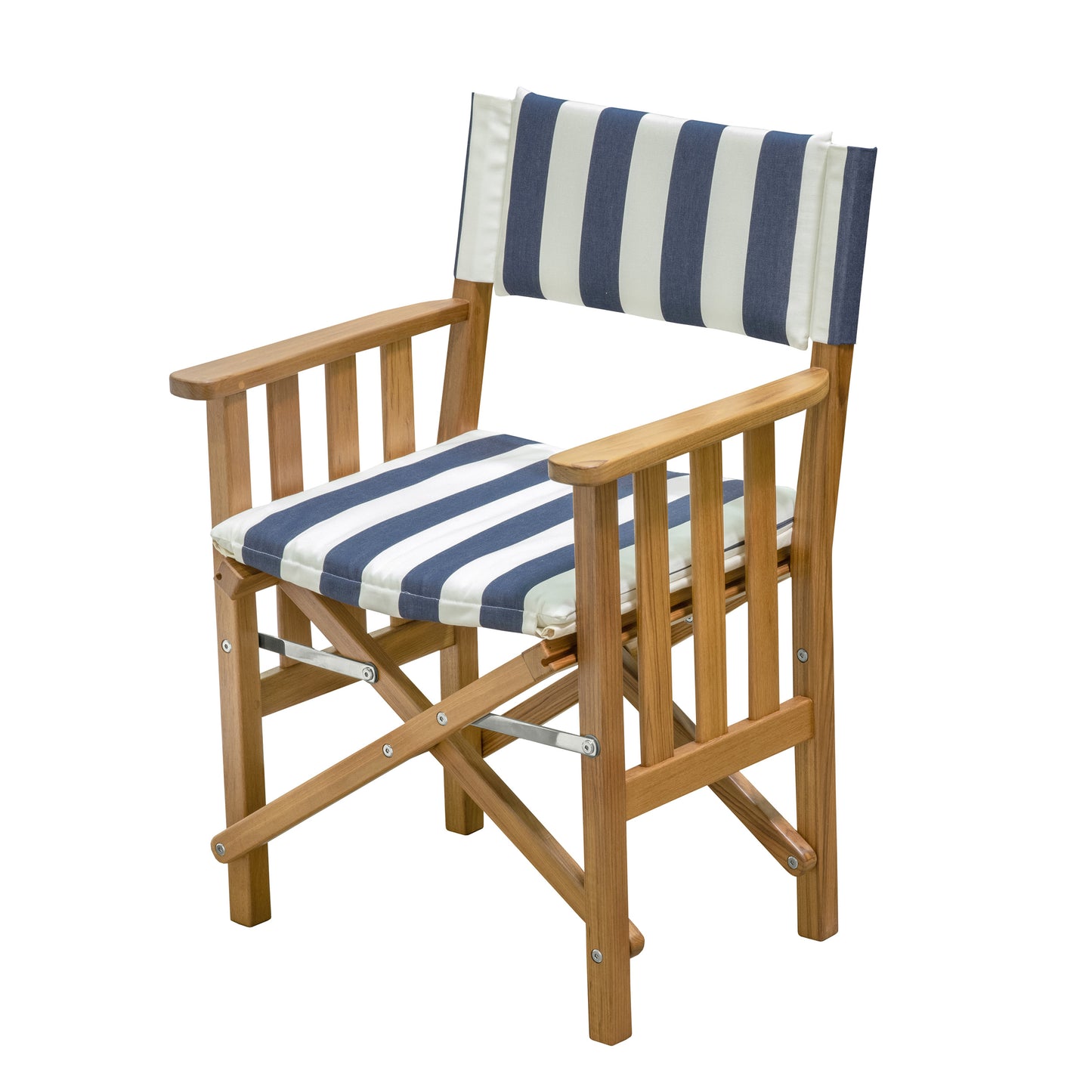 Director's Chair II with Navy/White Cushions