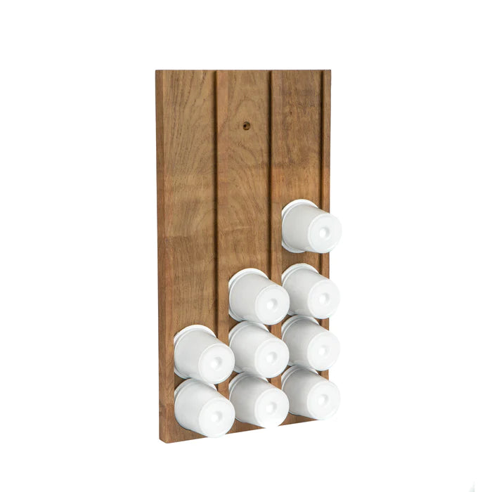13" Premium Grade Teak Wall Mount K Cup Holder