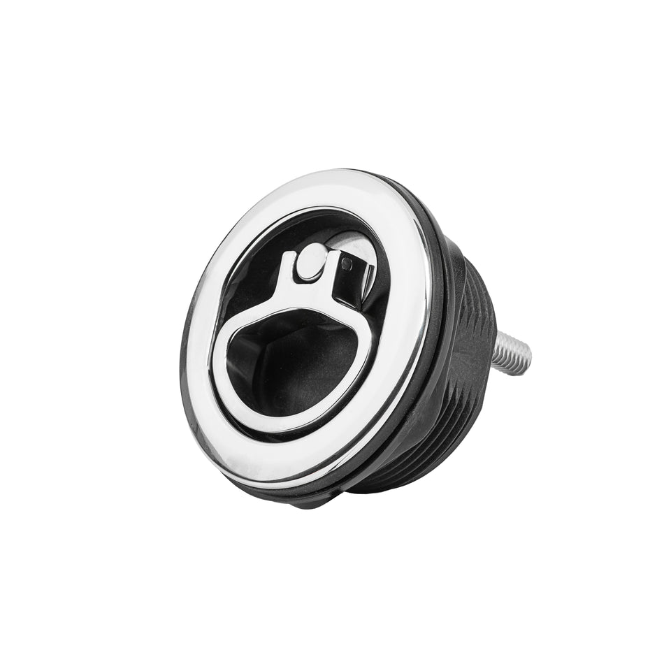 3" Black Nylon & Stainless Steel Over Molded D-Style Compression Handle Non Locking