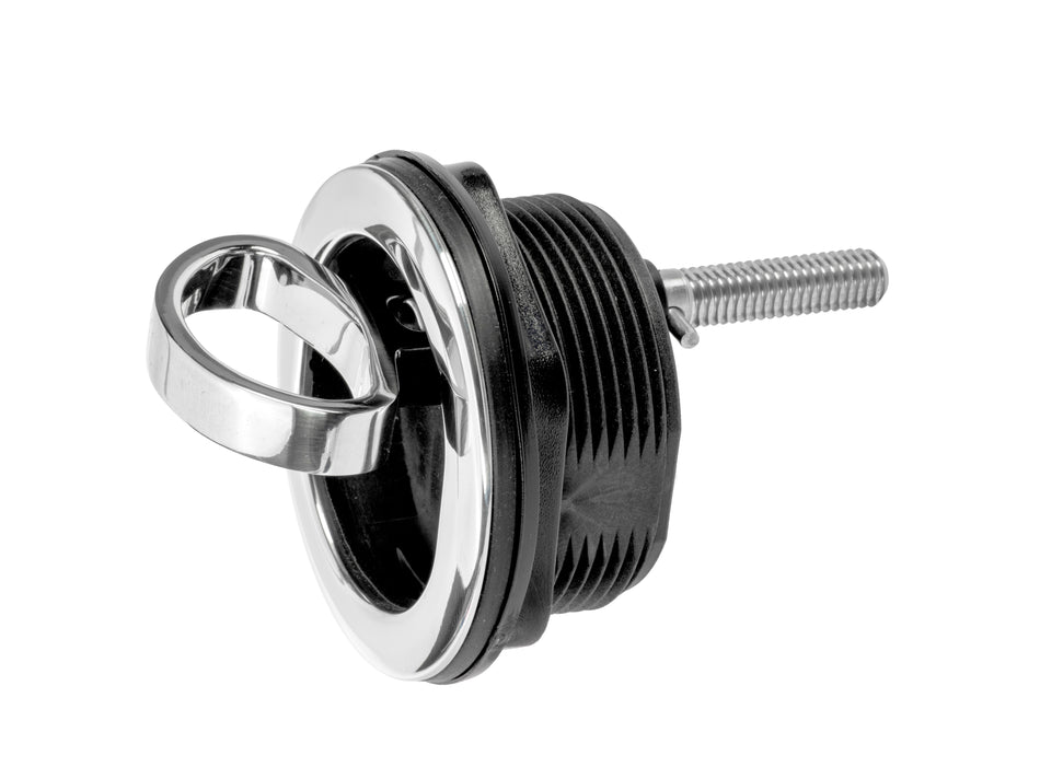 3" Black Nylon & Stainless Steel Over Molded D-Style Compression Handle Non Locking