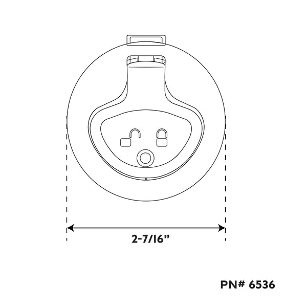 2-7/16" Platinum Series 316 Stainless Steel Locking Ring Slam Latch
