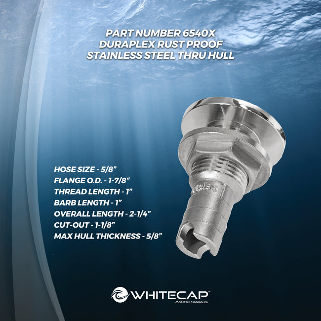 5/8" DURAPLEX Straight Thru-Hull