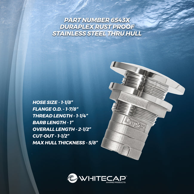 1-1/8" DURAPLEX Straight Thru-Hull