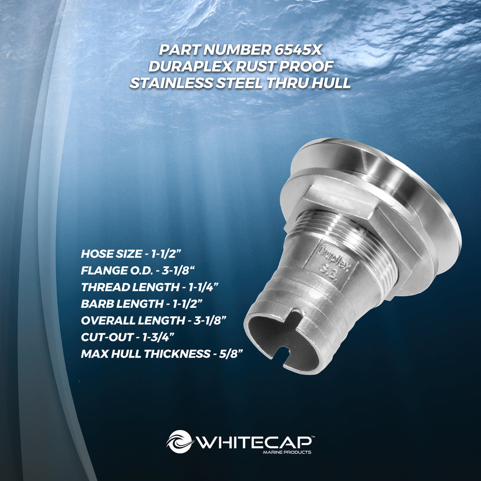 1-1/2" DURAPLEX Straight Thru-Hull
