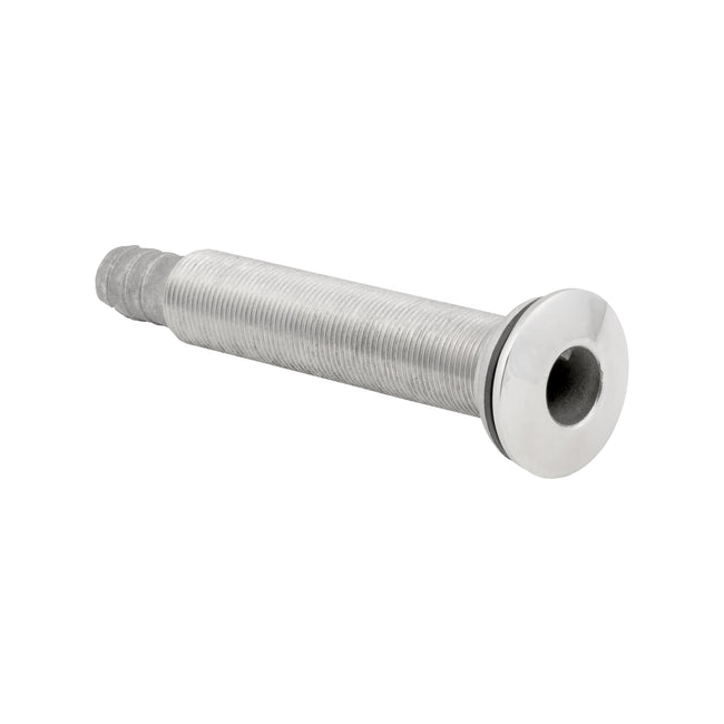 316 Stainless Steel Long Neck Thru Hull with Barb with 1" Hose