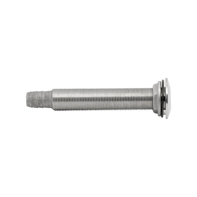 316 Stainless Steel Long Neck Thru Hull with Barb with 1" Hose