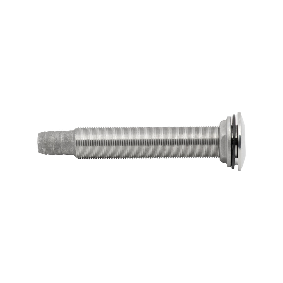 316 Stainless Steel Long Neck Thru Hull with Barb with 1" Hose