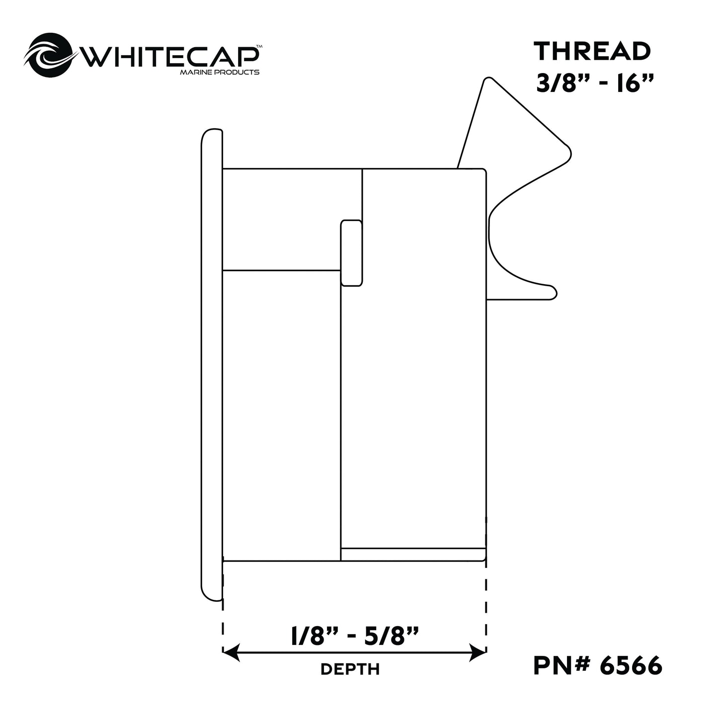 3" Waterproof 316 Stainless Steel Slam Latch - Locking