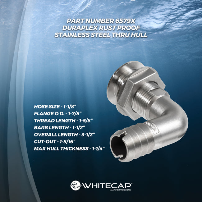 1-1/8" 90° DURAPLEX Thru-Hull