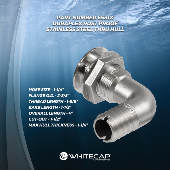1-1/4" 90° DURAPLEX Thru-Hull