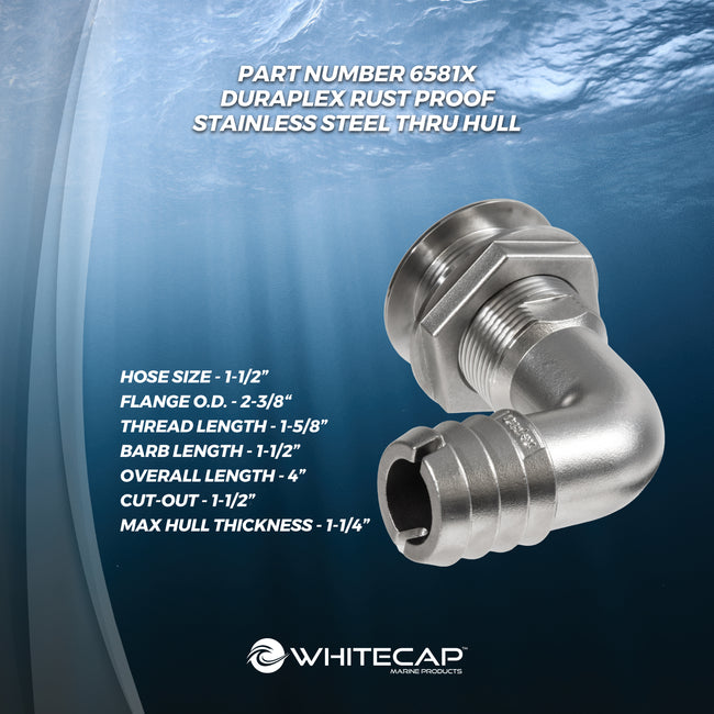 1-1/2" 90° DURAPLEX Thru-Hull