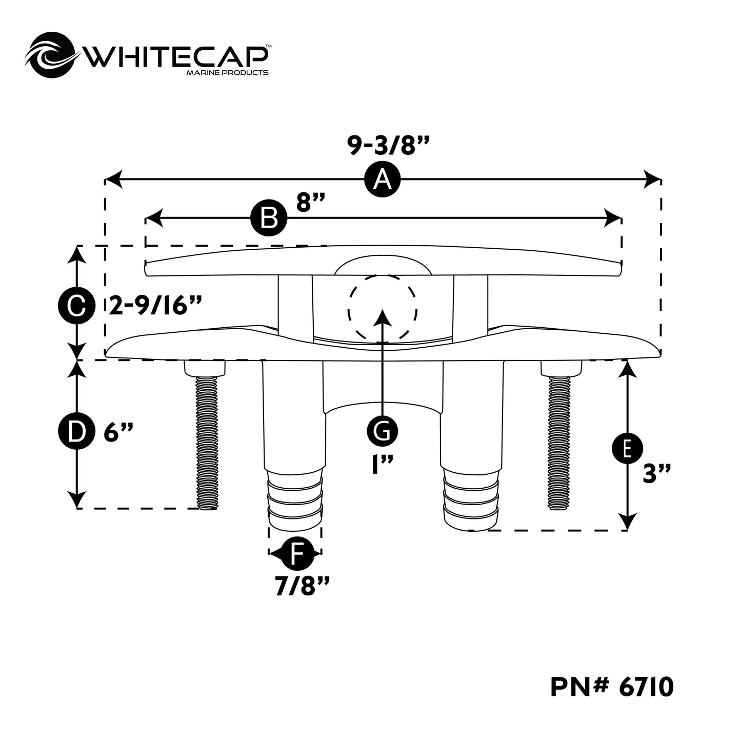 8" Stainless Steel E-Z Pull Up Cleat