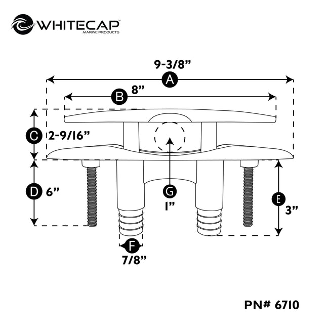 8" Stainless Steel E-Z Pull Up Cleat