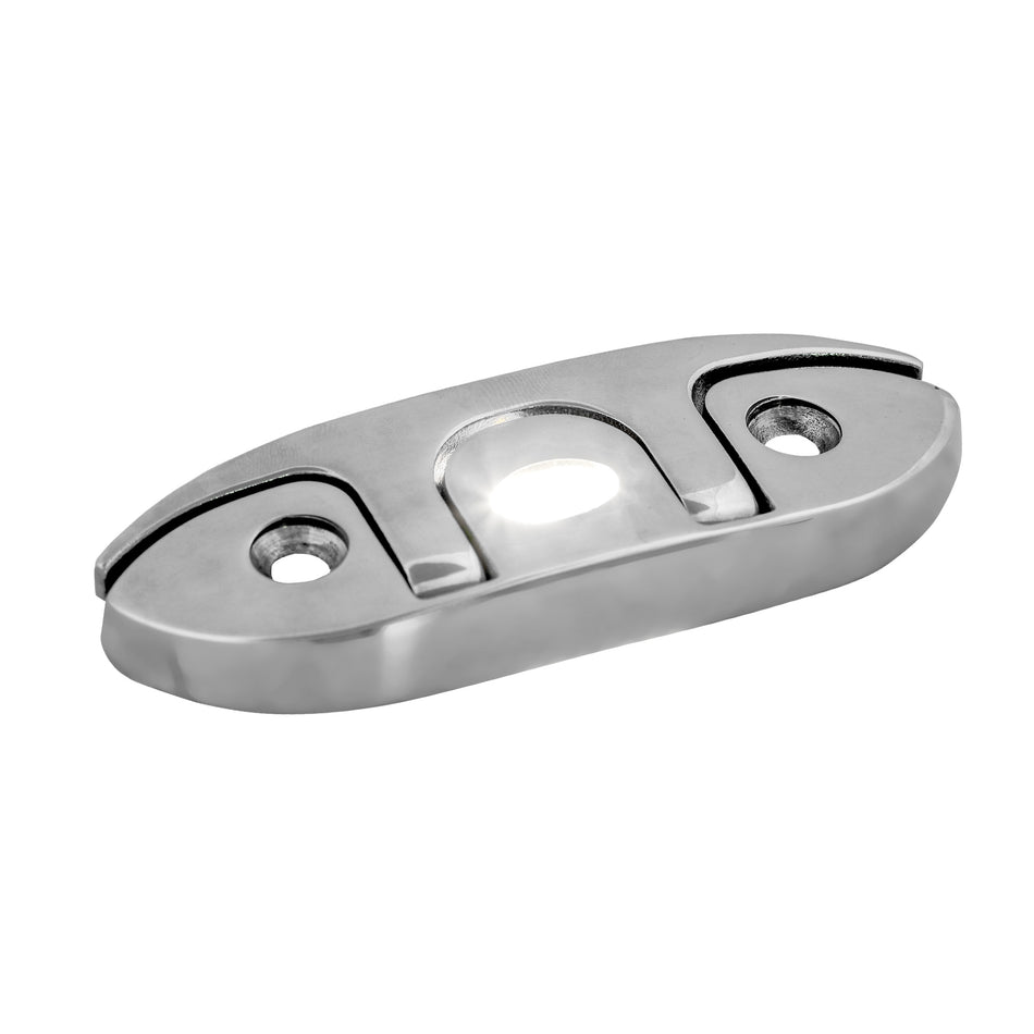 4-9/16" 316 Stainless Steel Lighted LED Folding Cleat