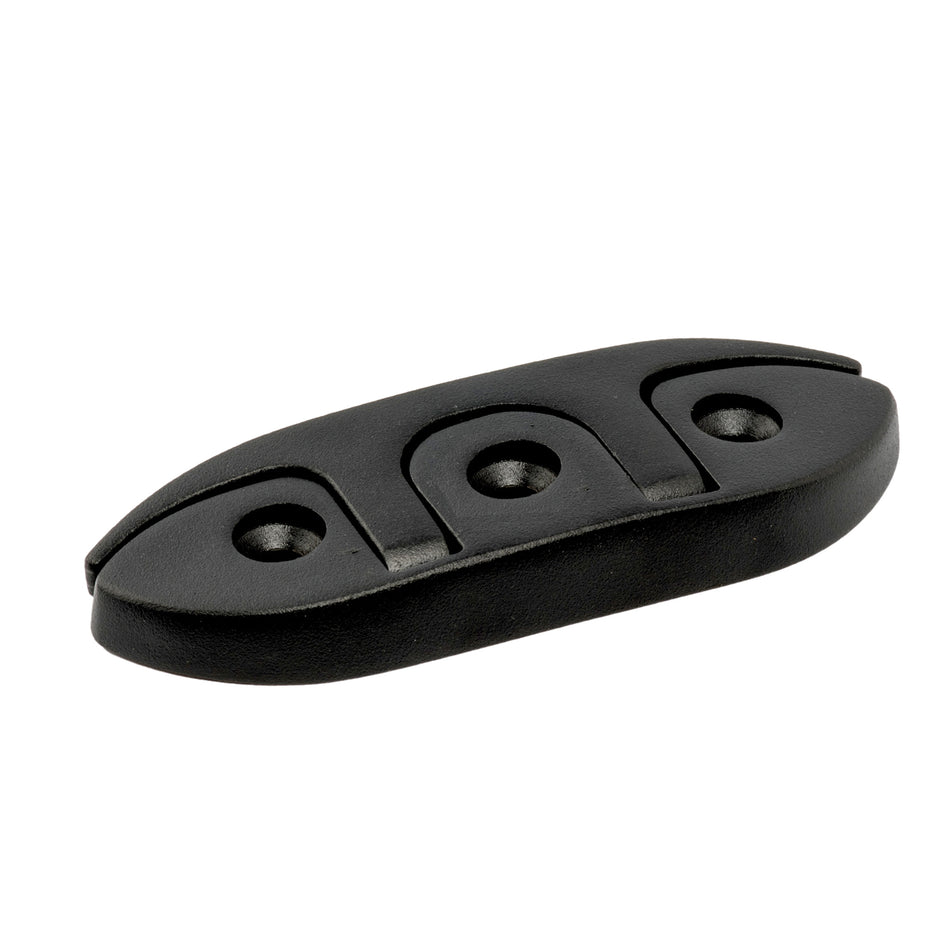 4-1/2" Black Powder Coated 316 Stainless Steel 3 Hole Cleat
