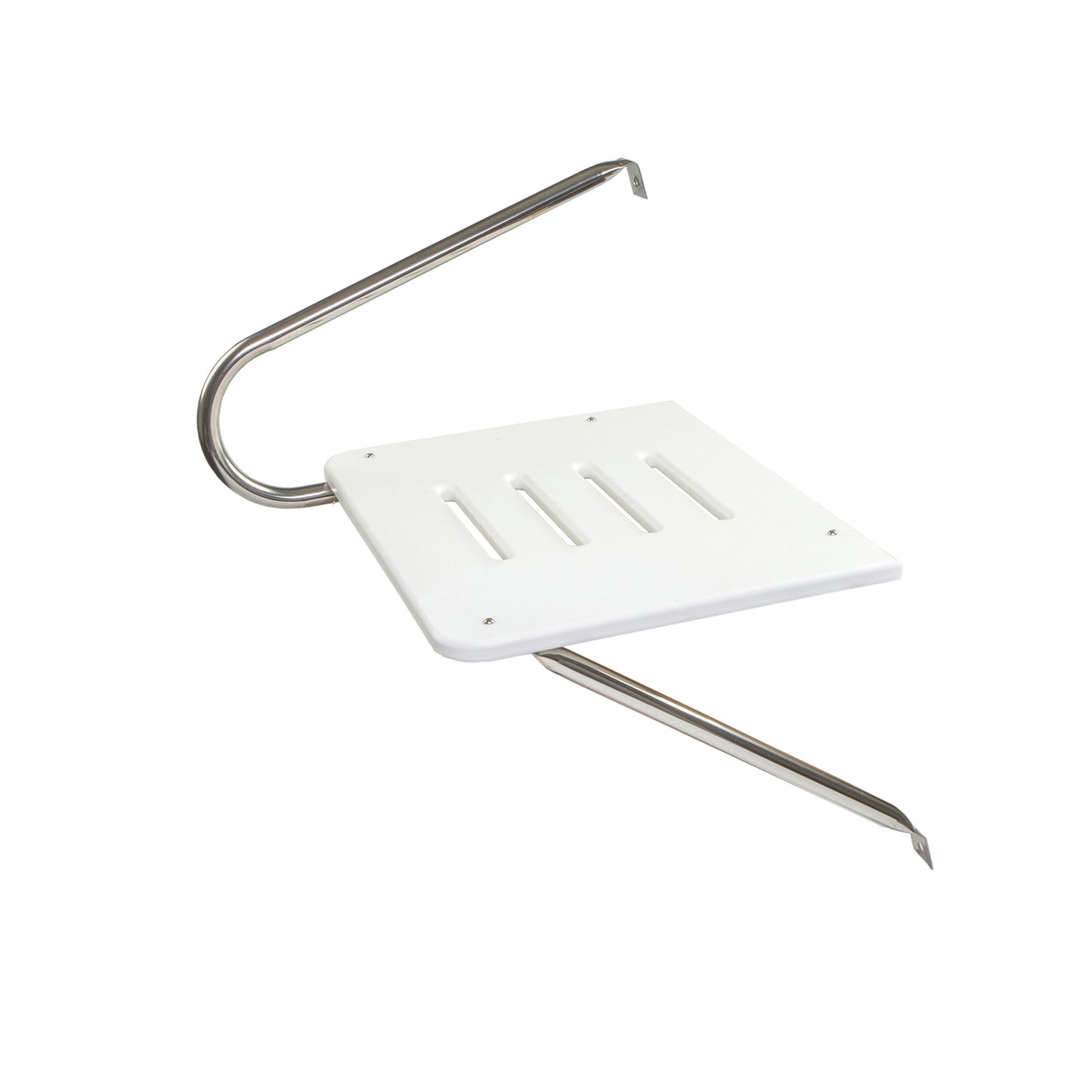 White Poly Swim Platform with Mounting Hardware for Boats with outboard Motors