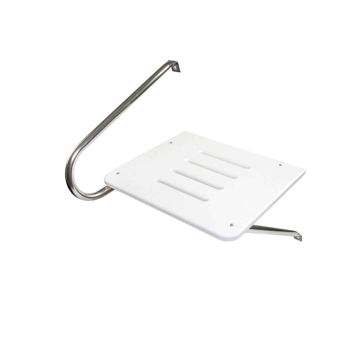 White Poly Swim Platform with Mounting Hardware for Boats with outboard Motors