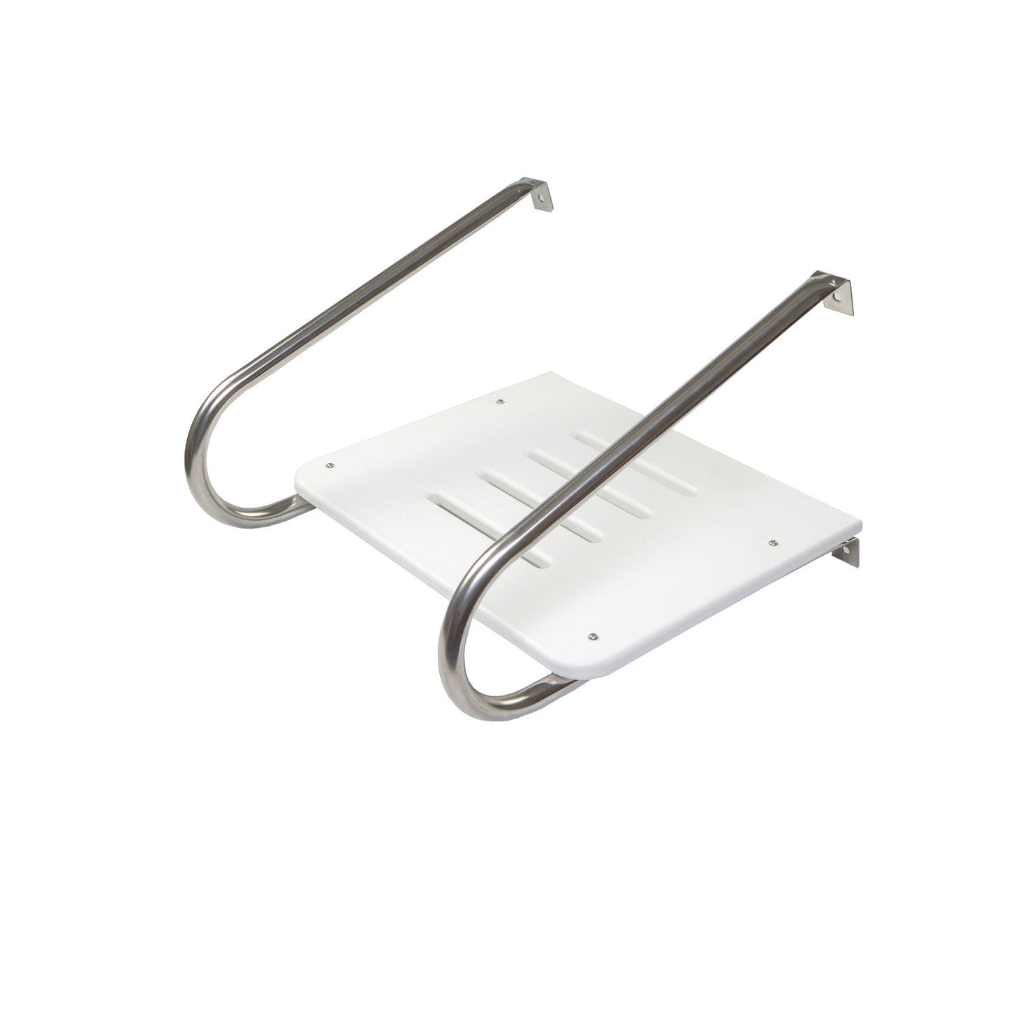 White Poly Swim Platform with Mounting Hardware for Boats with Inboard/Outboard Motors