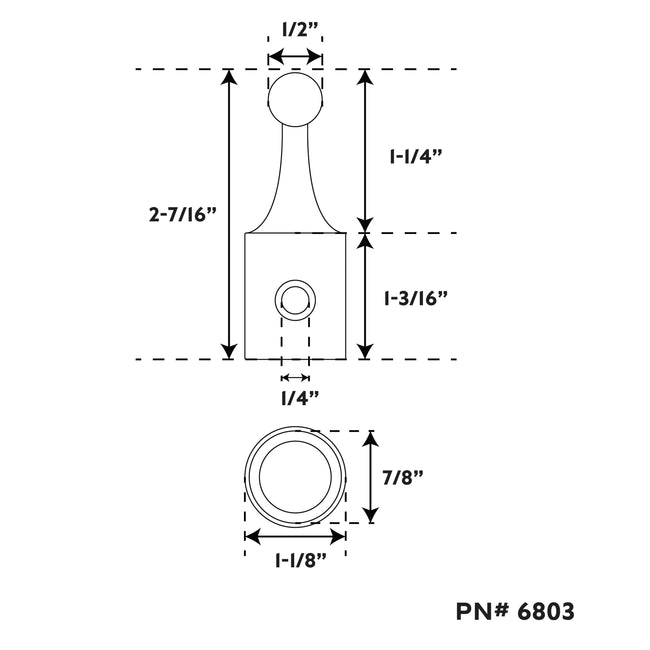7/8" 316 Stainless Steel Outside Ball End Fitting
