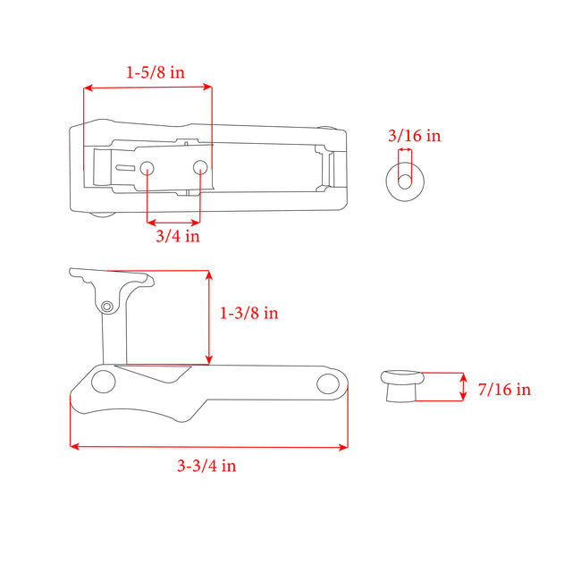 Rubber Draw Latch with Oval Keeper