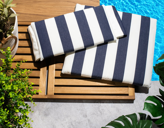 Navy/White Director's Chair II Replacement Cushions