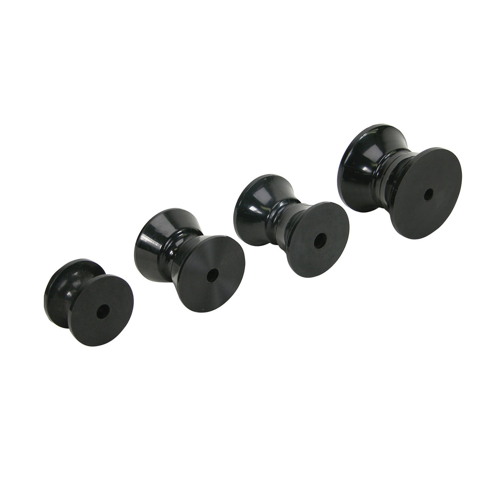 4" Black Nylon Replacement Wheels