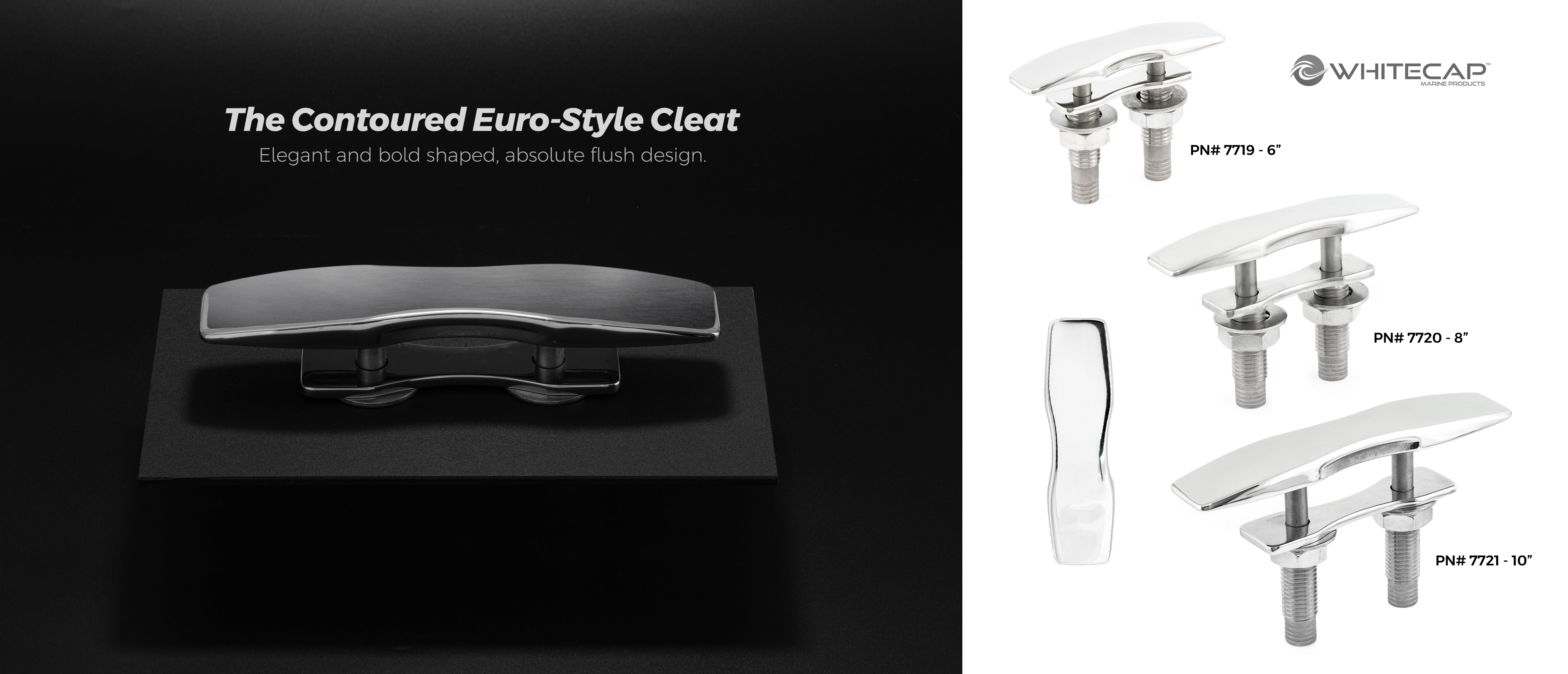 Absolute Flush Contoured Cleats – Whitecap Marine Hardware