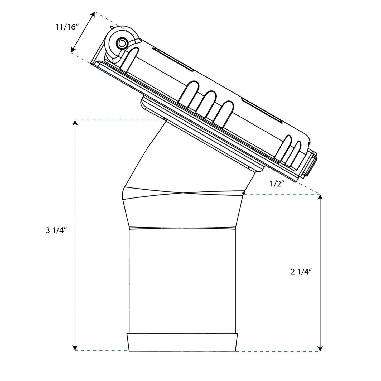 30° Stainless Steel EPA/CARB Sculpted Flip Top Pressurized Deck Fill - Water