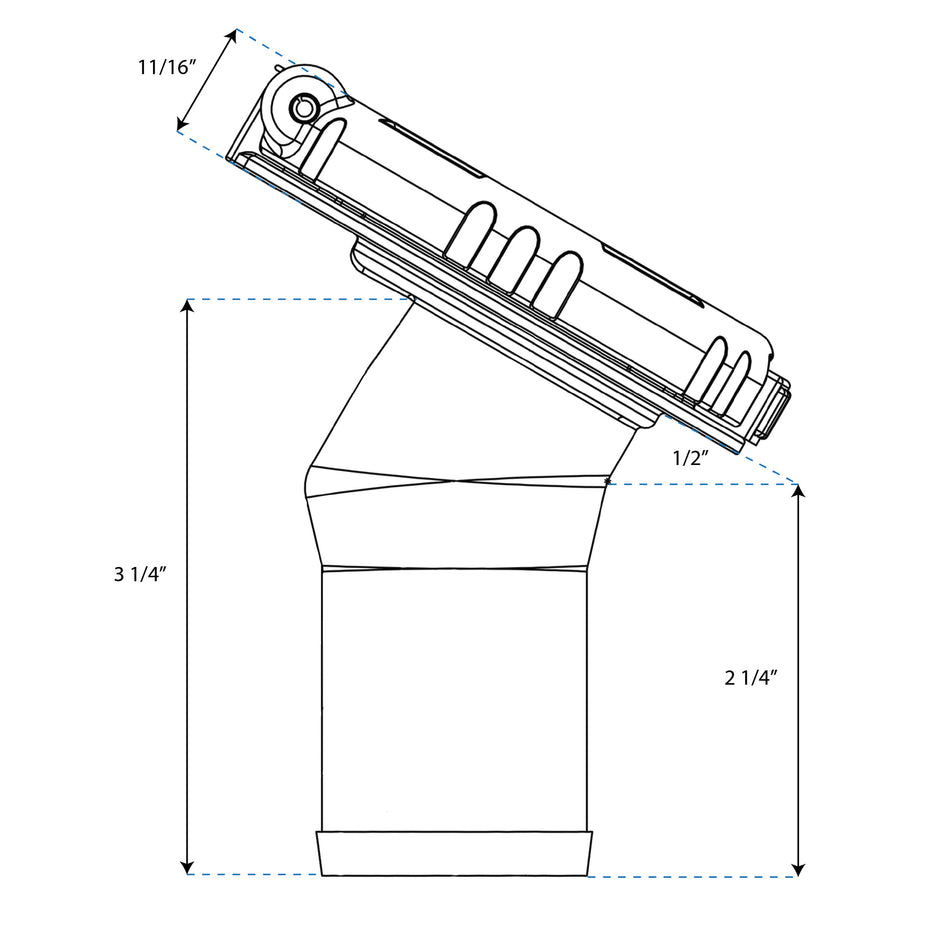 30° Stainless Steel EPA/CARB Sculpted Flip Top Pressurized Deck Fill - Water