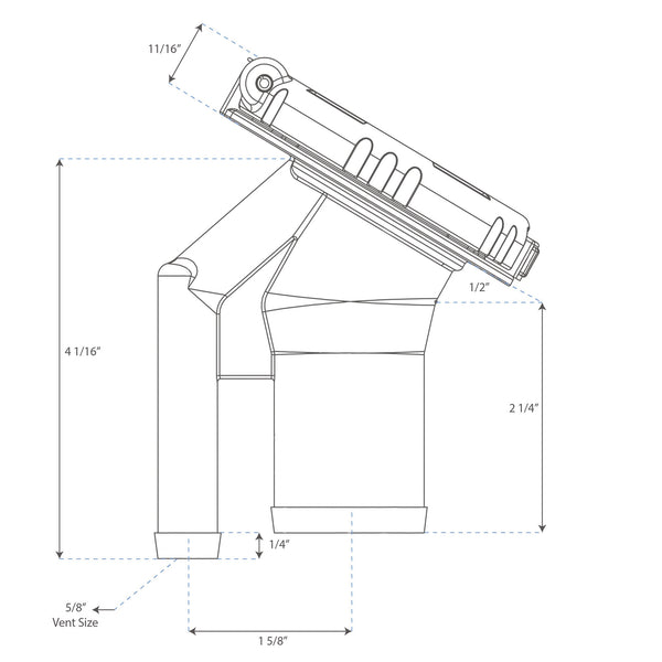 30° Stainless Steel EPA/CARB Sculpted Flip Top Pressurized Deck Fill - Gas