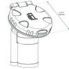 30° Stainless Steel EPA/CARB Sculpted Flip Top Pressurized Deck Fill - Gas