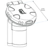 30° Stainless Steel EPA/CARB Sculpted Flip Top Pressurized Deck Fill - Gas