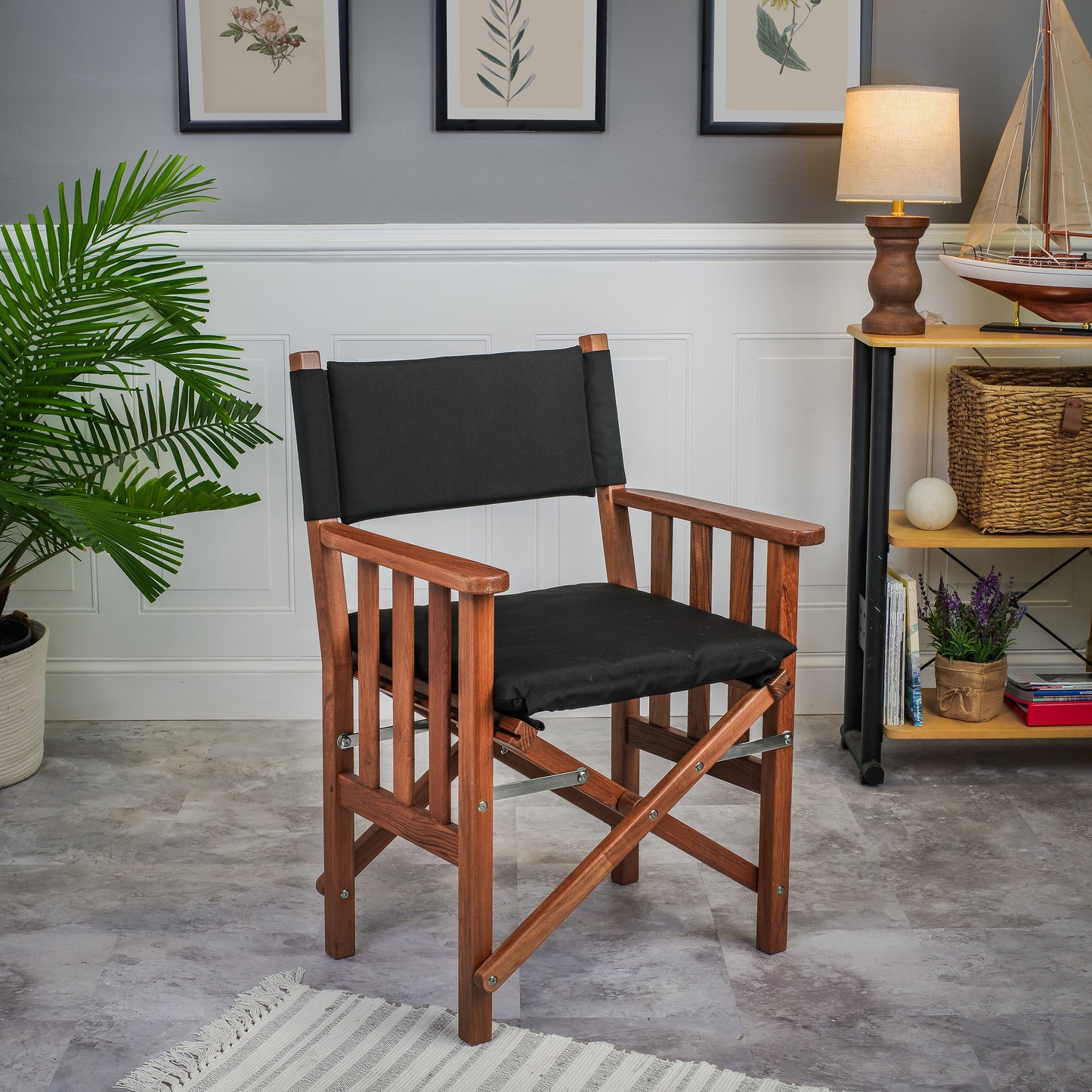 Director's Chair II with Black Cushions