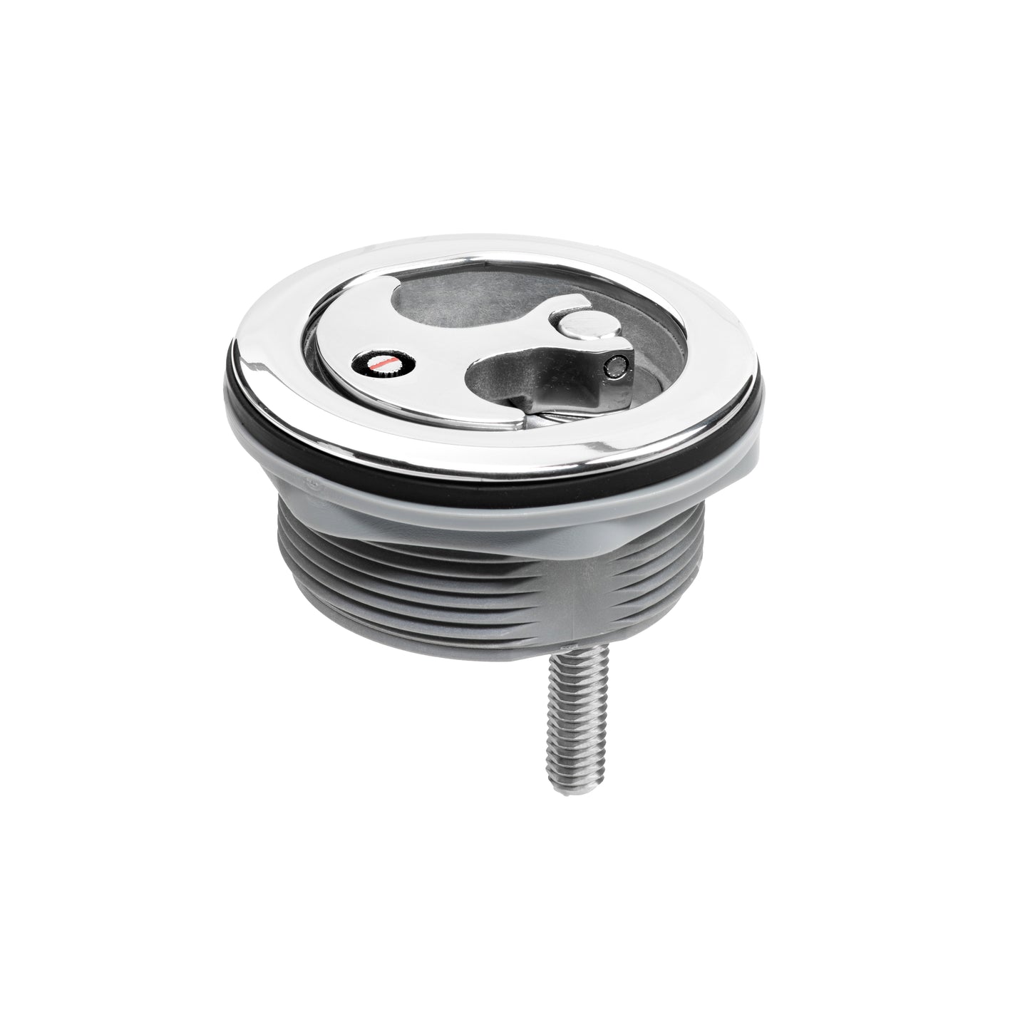 Grey Nylon & Stainless Steel Over Molded T-Style Compression Handle Locking