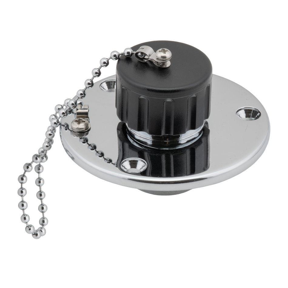 1" Depth Chrome Plated Brass Washdown Outlet/Inlet